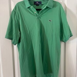 Vineyard Vines Men's Kelly Green Polo with Whale Logo